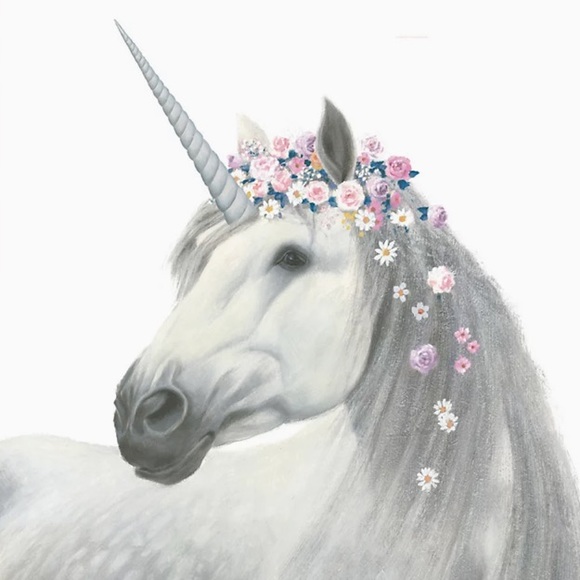 Handpainted Unicorn pendant in 50mm brass bezel on basic parachute cord - Picture 2 of 2